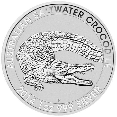 1 Unze Silber Australien Salzwasser Krokodil 2014