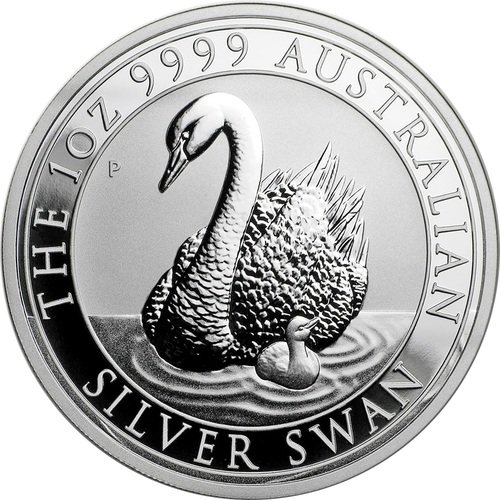 Vorderseite der 1 Unze Silber Australien Schwan 2018 von Hersteller Perth Mint