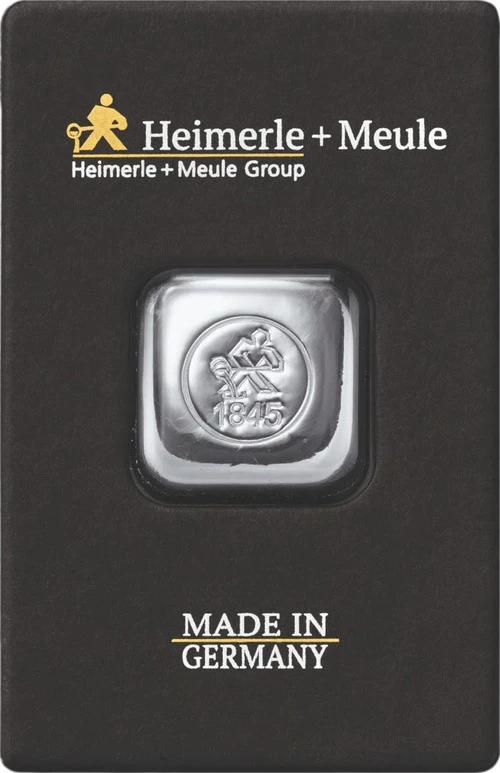 1 Unze Silberbarren Heimerle und Meule gegossen 1 Unze Silberbarren Heimerle und Meule gegossen