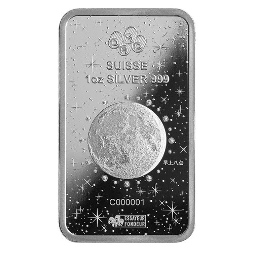 1 Unze Silberbarren PAMP Lunar Legends Azure Dragon 2024 Wertseite