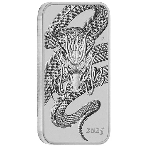 1 Unze Silber Münzbarren Rectangular Dragon 2025 (differenzbesteuert)