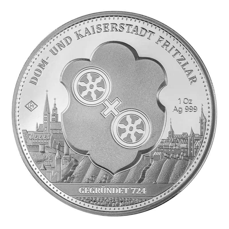 1 Unze Silbermedaille Fritzlar Dom St. Peter 2025 