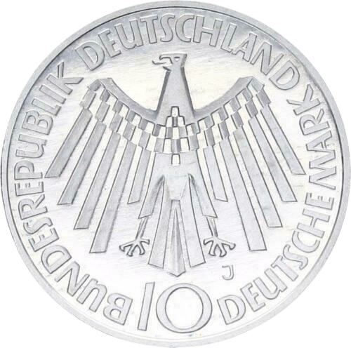 10 DM Gedenkmünzen 1970 bis 1972 & 1987 bis 1997 von Hersteller Div. dt. Prägeanstalten