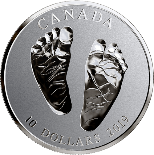 Vorderseite der 10 Dollar Silber Baby- Willkommen auf der Welt 2021 - Polierte Platte von Hersteller Royal Canadian Mint
