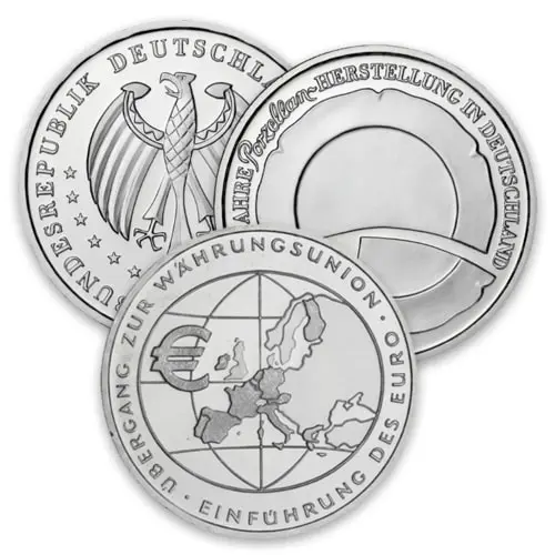 Vorderseiten der 10 Euro Silber Gedenkmünzen 2002 bis 2010 von Hersteller Div. dt. Prägeanstalten Vorderseiten der 10 Euro Silber Gedenkmünzen 2002 bis 2010 von Hersteller Div. dt. Prägeanstalten