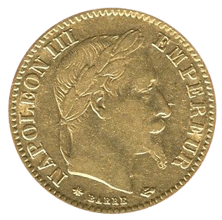 Vorderseite 10 Francs Goldmünze Frankreich diverse Jahrgänge, von dem Hersteller Monnaie de Paris