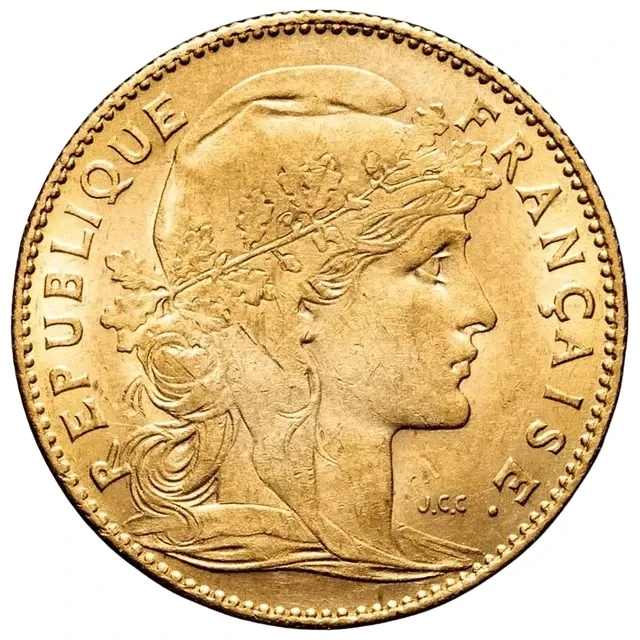 10 Francs Goldmünze Frankreich Marianne / Hahn 10 Francs Goldmünze Frankreich Marianne / Hahn