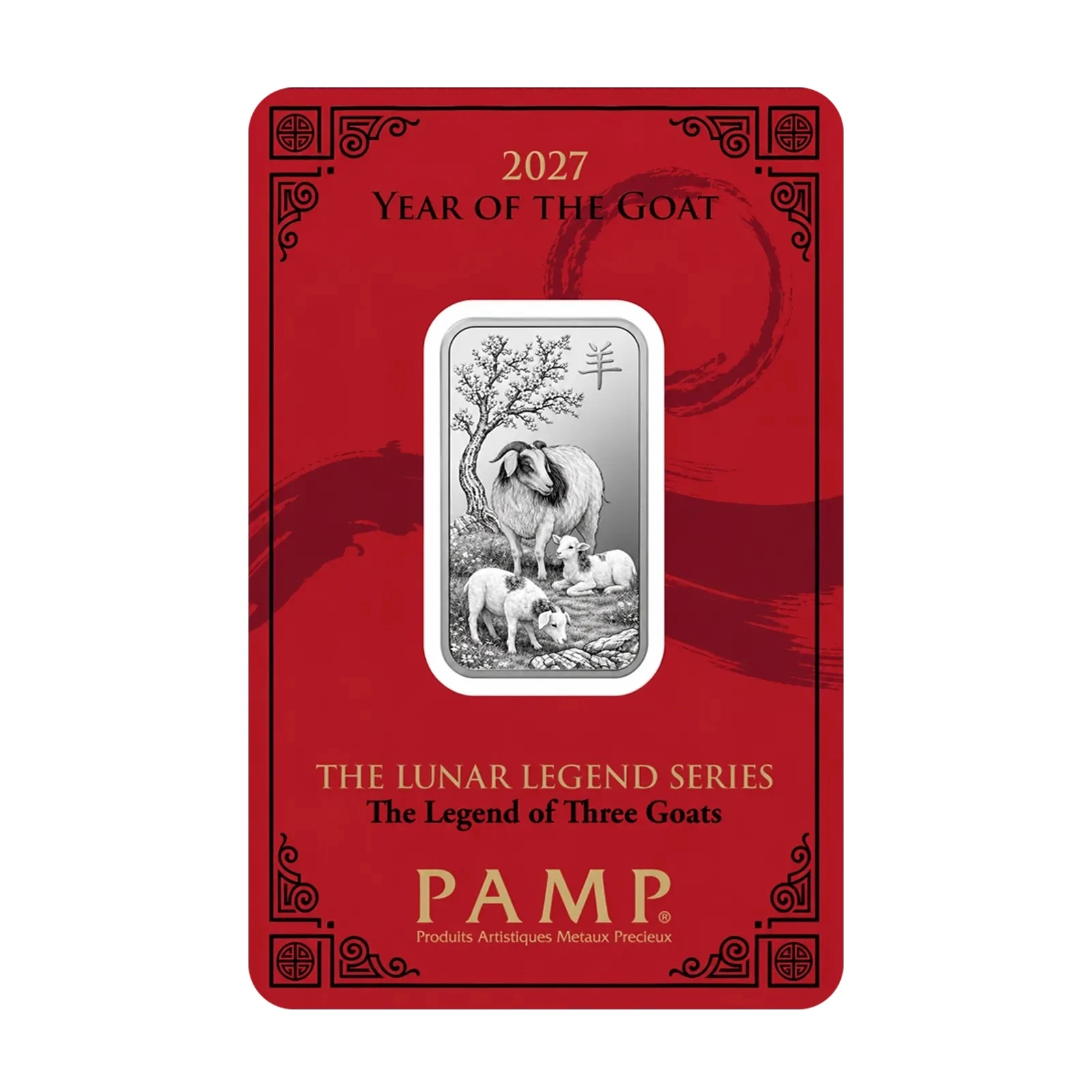 10 g Silberbarren Lunar Legend Of The Three Goats 2027 Motiv 10 g Silberbarren Lunar Legend Of The Three Goats 2027 Motiv