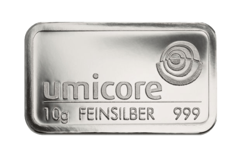 Diverse 10 g Silberbarren Umicore von Hersteller Div. LBMA-Hersteller