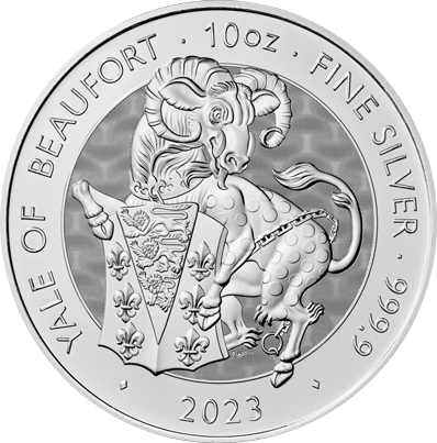 10 Unzen Silber The Royal Tudor Beasts - The Yale of Beaufort 2023