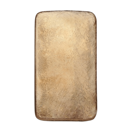 Reverse side 10 ounce copper ingot Castle Güldengossa cast by the manufacturer Geiger Edelmetalle AG