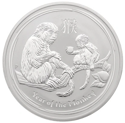10 unzen silber lunar ii affe 2016