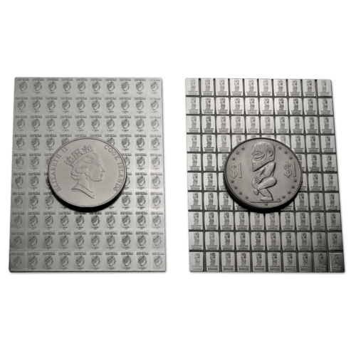 100 x 1 Gramm Combicoin Silber-Münztafel | Combicoin 100x1g Silber-Münztafel von Valcambi