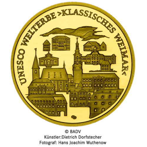 1/2 oz Gold 100 Euro Deutschland 2006 UNESCO Welterbe - Weimar 