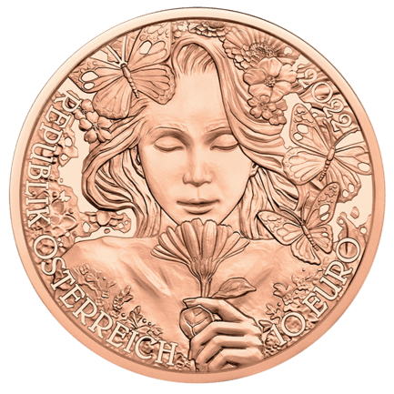 Ringelblume 2022 Mit der Sprache der Blumen Kupfermünze