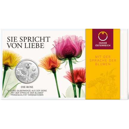 15 g Silber Mit der Sprache der Blumen 2021 Verpackung