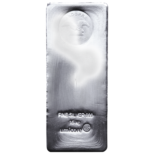 15 kg Silber Münzbarren angelaufen
