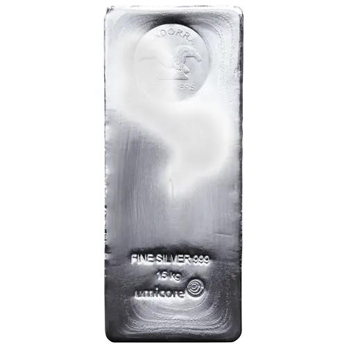 15 kg Silber Münzbarren angelaufen 15 kg Silber Münzbarren angelaufen