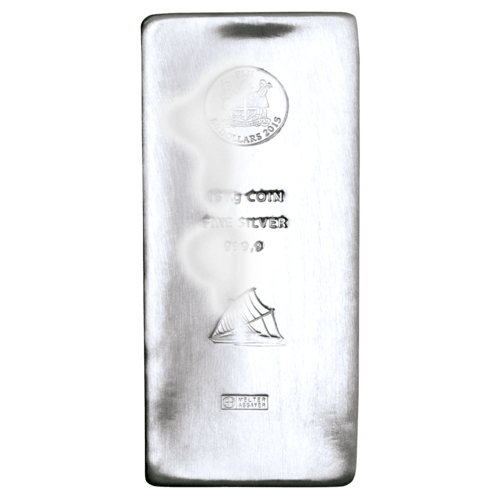 15 kg Silber Münzbarren angelaufen