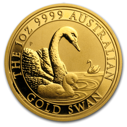 Vorderseite 1 oz Gold Australien Schwan 2019