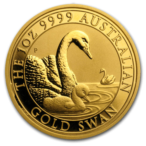 Vorderseite Goldmünze 1 Unze Australien Schwan 2019, der Hersteller Perth Mint Australia