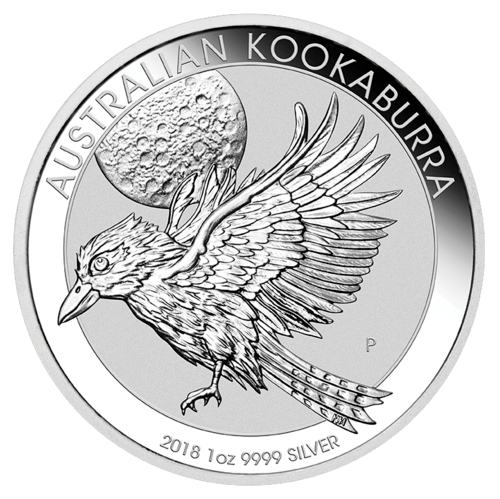 Vorderseite der 1 Unze Silber Kookaburra 2018 von Hersteller Perth Mint