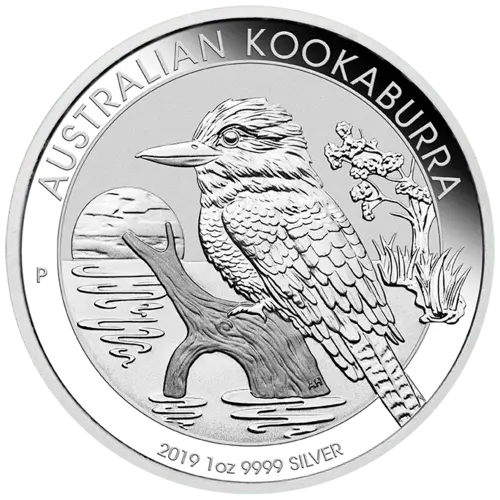 Vorderseite der 1 Unze Silber Kookaburra 2019 von Hersteller Perth Mint