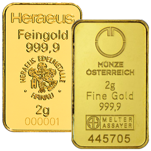 2 g Goldbarren