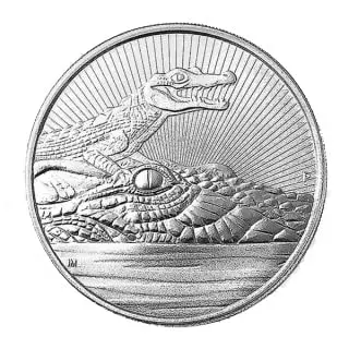 Vorderseite der 2 Unzen Silber next Generation Krokodil 2019 von Hersteller Perth Mint Vorderseite der 2 Unzen Silber next Generation Krokodil 2019 von Hersteller Perth Mint