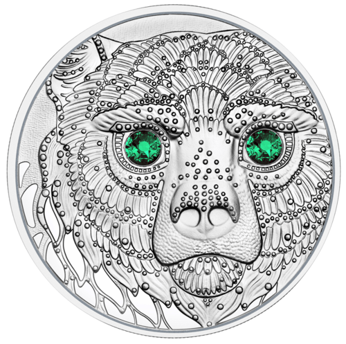 22,42 g Silber 20 Euro Österreich Auge der Kontinente Heilkraft des Bären 2023 - Polierte Platte