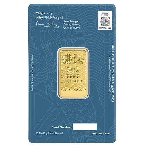 20 g Goldbarren Britannia Royal Mint NEU