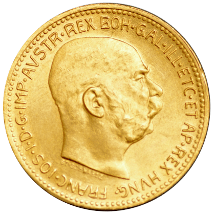 6,775 g Gold Österreich 20 Kronen | Rückseite der Goldmünze 6,775 g Österreich 20 Kronen der Münze Österreich