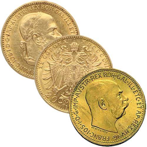 6,09 g Gold Österreich 20 Kronen diverse Jahrgänge Sammelbild