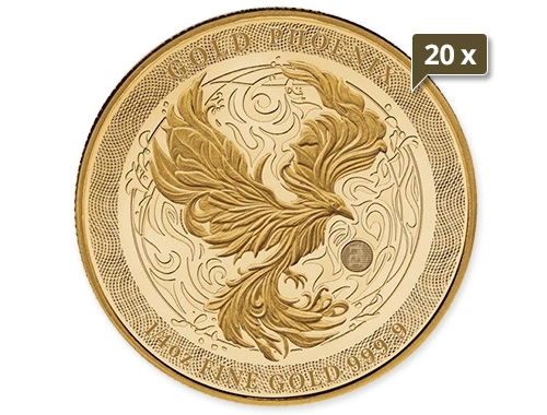 20 x 1/4 Unze Gold Niue Phoenix 2025
