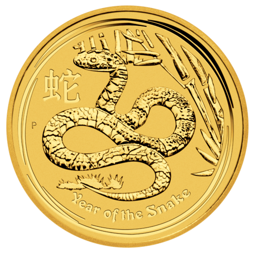 Vorderseite Goldmünze 2 Unzen Australien Lunar 2013, der Hersteller Perth Mint Australia