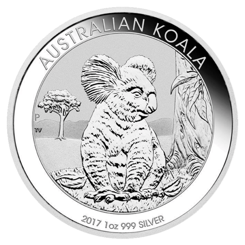 Vorderseite der 1 Unze Silber Australian Koala 2017 von Hersteller Perth Mint