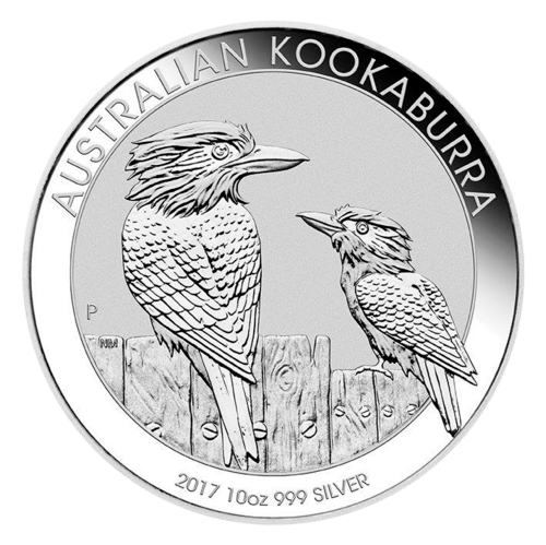Vorderseite der 10 Unzen Silber Kookaburra 2017 von Hersteller Perth Mint