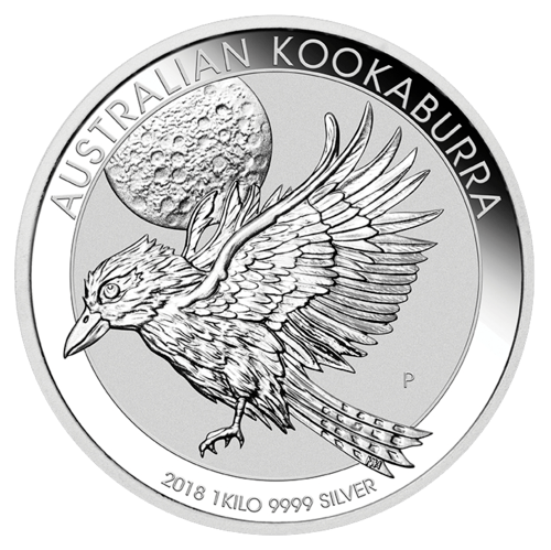 Vorderseite der 1 kg Silber Kookaburra 2018 von Perth Mint Australien von Hersteller Perth Mint