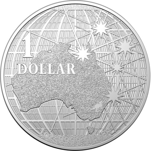 Vorderseite der 1 Unze Silber Australien (RAM) Beneath the Southern Skies 2020 von Hersteller Royal Australian Mint
