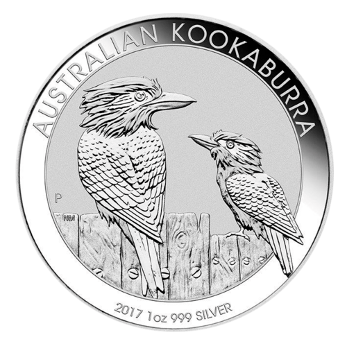 Vorderseite der 1 Unze Silber Kookaburra 2017 von Hersteller Perth Mint