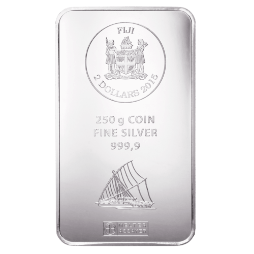 250 g Silber Argor Heraeus Fiji Islands Münzbarren geprägt von Hersteller Argor-Heraeus