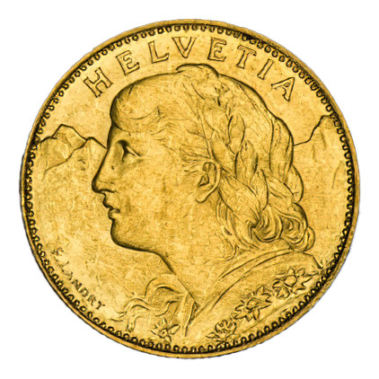 2,9 g Gold 10 Franken Vreneli