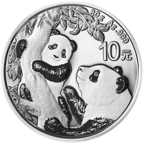 Vorderseite 30 g Silber China Panda 2021 von Hersteller China Mint / China Gold Coin Inc./ Shanghai Mint
