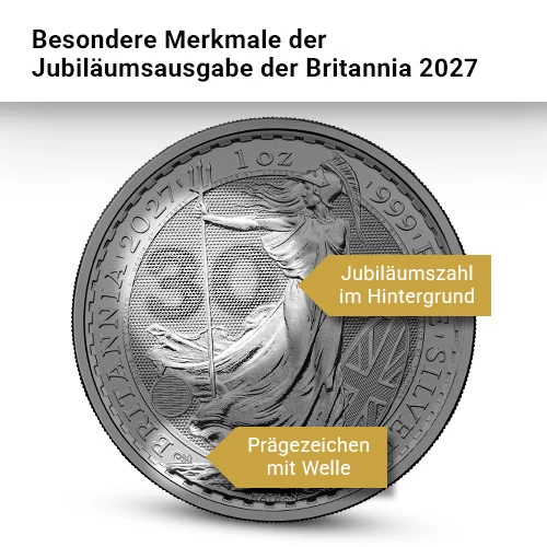 1/4 Unze Silber Britannia 2027 (differenzbesteuert) 1/4 Unze Silber Britannia 2027 (differenzbesteuert)