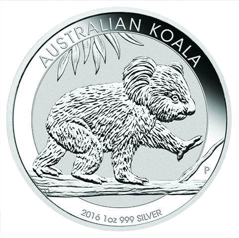 Vorderseite der 1 Unze Silber Australian Koala 2016 von Hersteller Perth Mint