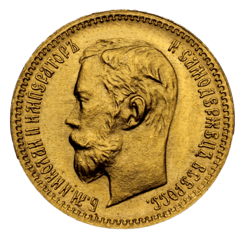 5 Rubel Gold Russland Motiv