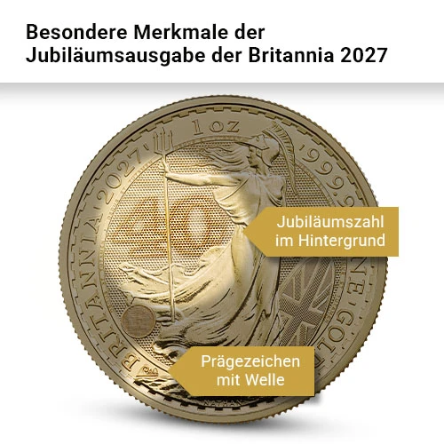 1/10 Unze Gold Britannia 2027 1/10 Unze Gold Britannia 2027