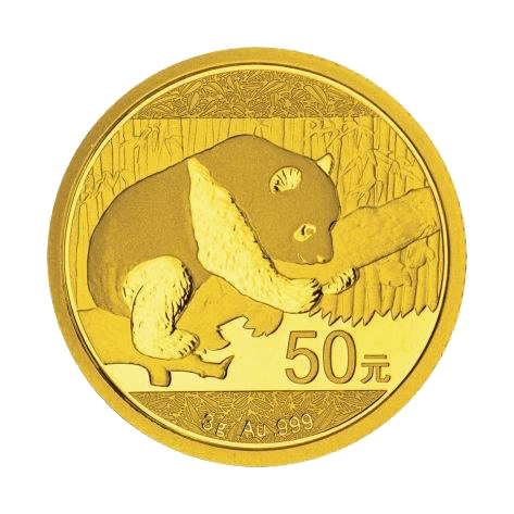 Vorderseite Goldmünze 3 Gramm China Panda 2016, der Hersteller China Mint / China Gold Coin Inc./ Shanghai Mint