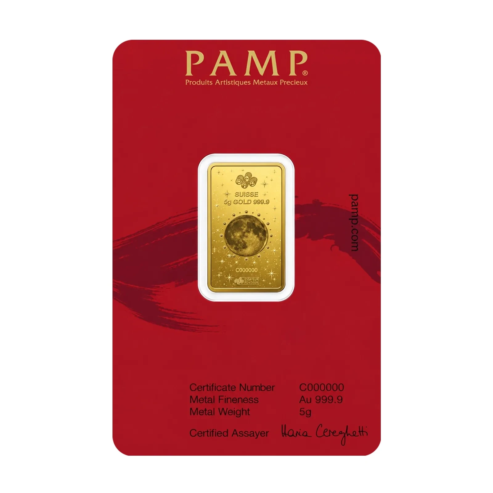 5 g Goldbarren Pamp Lunar Legend Of The Three Goats 2027 Rueckseite 5 g Goldbarren Pamp Lunar Legend Of The Three Goats 2027 Rueckseite