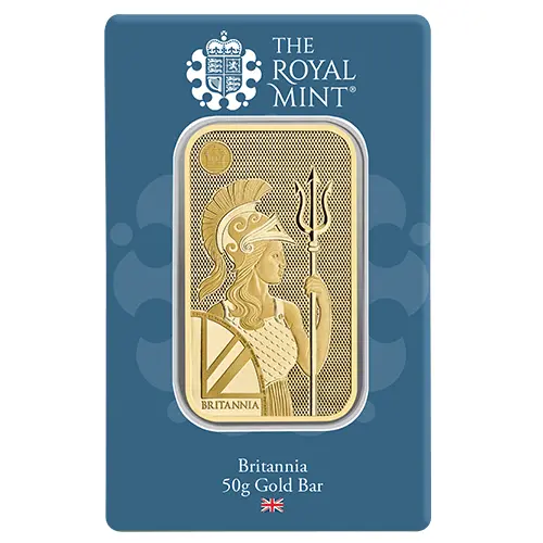 50 g Goldbarren Britannia Royal Mint NEU